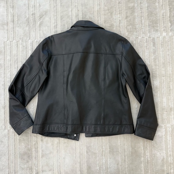 Vintage GNW Black Leather Jacket size XL - Picture 11 of 11